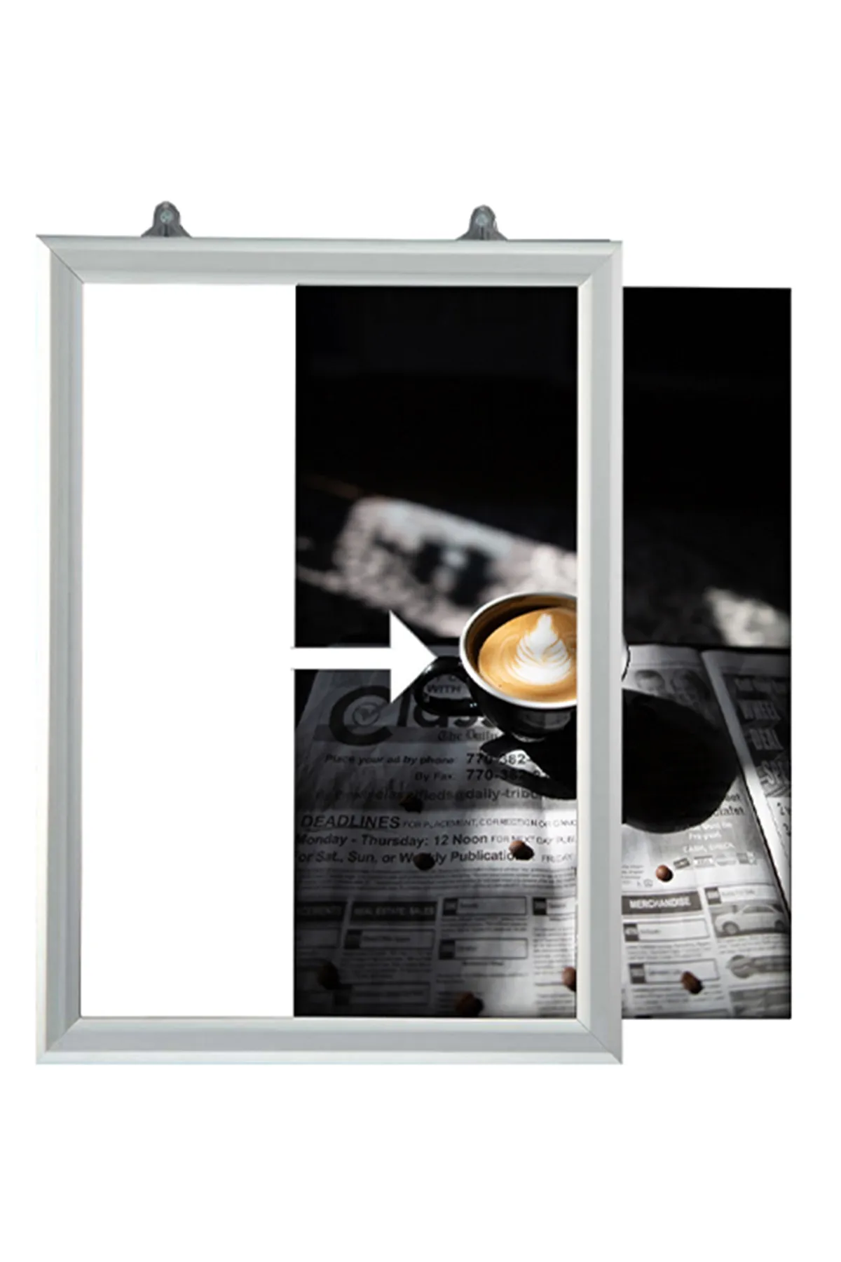 25 mm Sürgülü Çift Taraflı Poster Çerçeve – 4