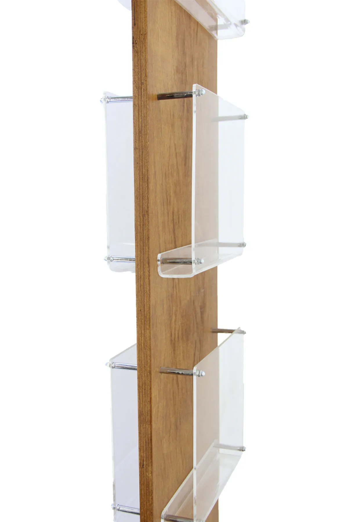 Çift Taraflı Akrilik Cepli Ahşap Katalog Standı – 4